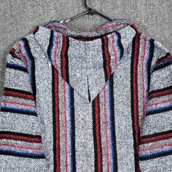 Artesanias Hoodie Mens L Striped Baja California Surfer Skater Sweater Drug Rug - Picture 8 of 10